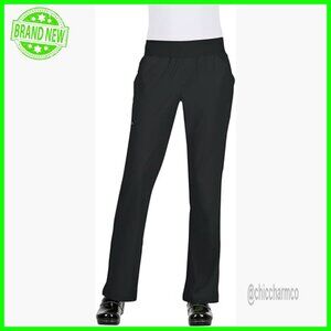 Mid Rise Straight Leg Medical Scrubs Pants with Pockets